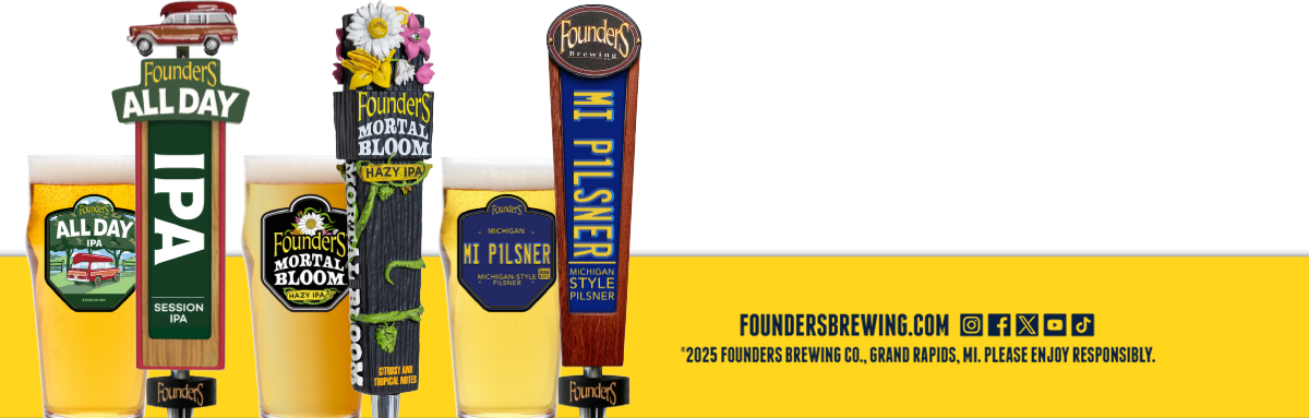 Founders Beer Cans and Drafts